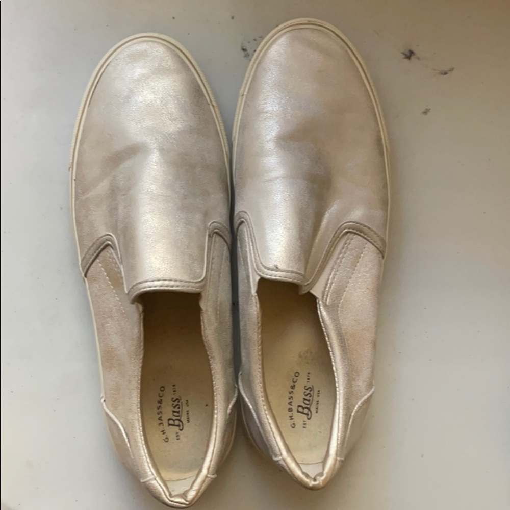 Bass Gold Slip Ons